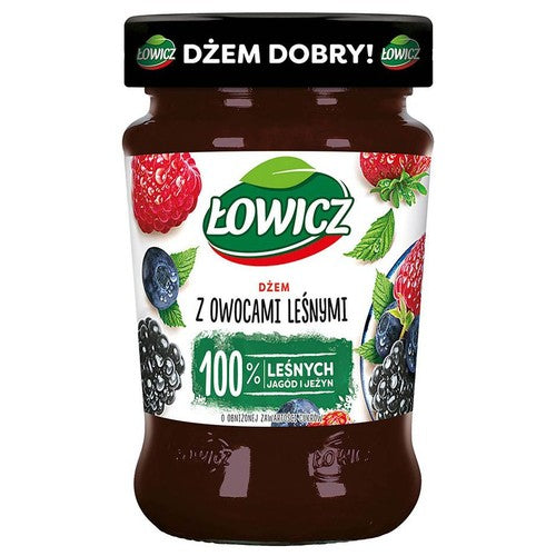 Dżem z owoców leśnych o obniżonej zawartości cukrów Łowicz 280 g