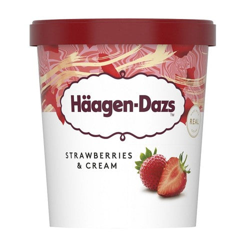Lody Strawberries & Cream Häagen-Dazs 460ml