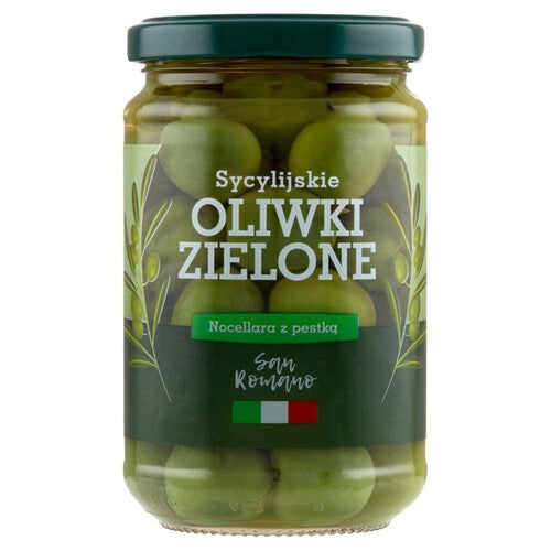 Oliwki sycylijskie Nocellara z pestką San Romano 180 g