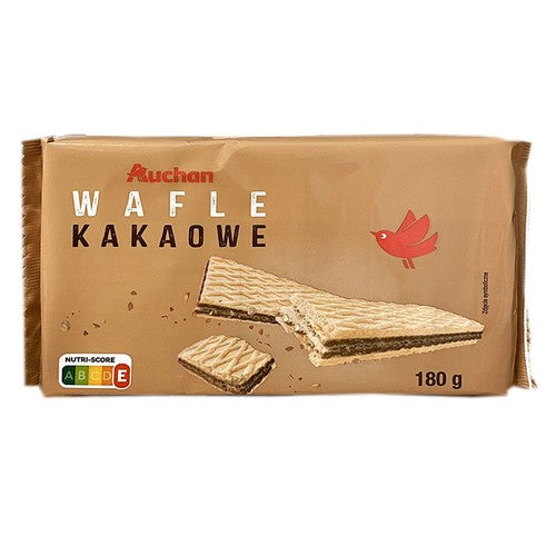 Wafelki kakaowe Auchan 180 g
