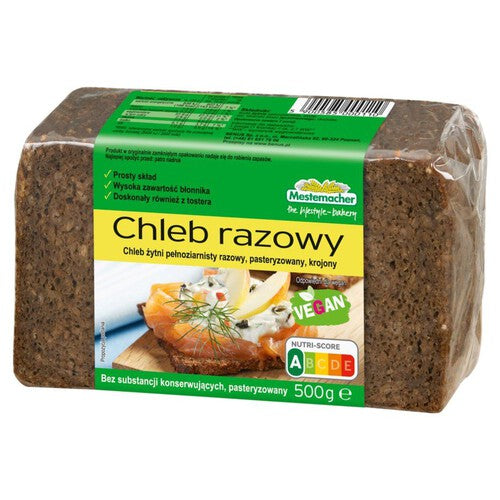 Chleb razowy żytni pełnoziarnisty Mestemacher 500 g