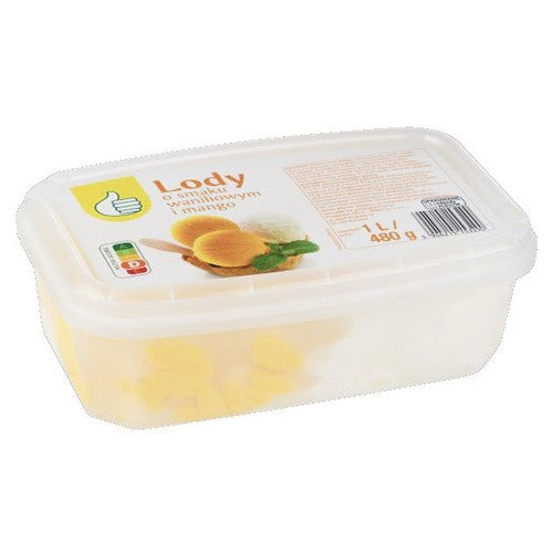 Lody o smaku waniliowym i mango Auchan 1 l