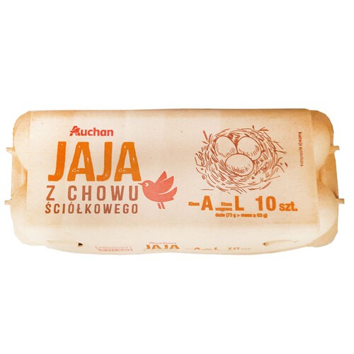 Jaja ściółkowe rozmiar L Auchan 10 sztuk