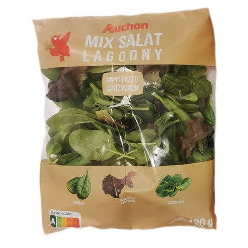 Mix sałat łagodny Warzywa Auchan 120 g