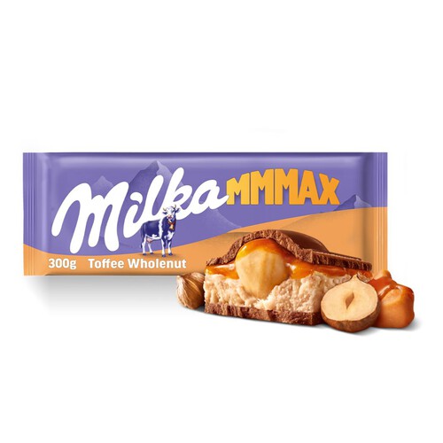 Czekolada mleczna MMMax Toffee Wholenut Milka 300 g