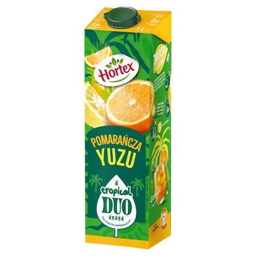 Napój wieloowocowy Tropical Duo o smaku pomarańczy i yuzu Hortex 1 l