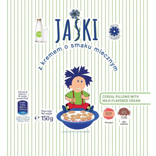 Płatki Jaśki z nadzieniem mlecznym Chaber 150 g