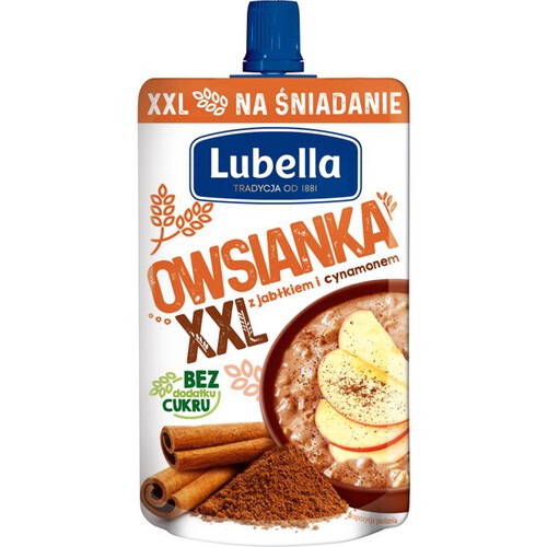 Owsianka z jabłkiem i cynamonem bez dodatku cukru Lubella 170 g