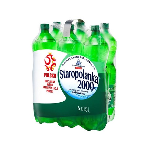 Naturalna woda mineralna gazowana Staropolanka 6 x 1,5 l