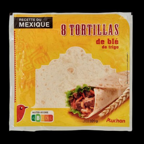Tortilla 8 sztuk Auchan 320 g
