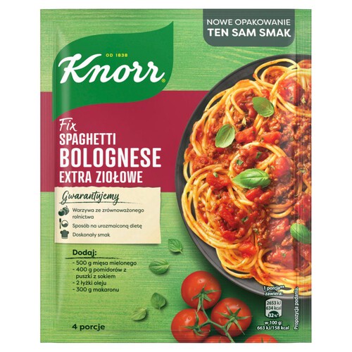 Fix spaghetti bolognese extra ziołowe Knorr 42 g