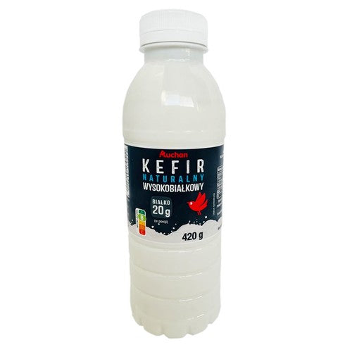 Kefir naturalny wysokobiałkowy Auchan 420 g