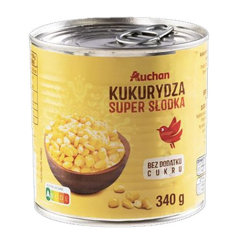 Kukurydza super słodka Auchan 340 /285 g