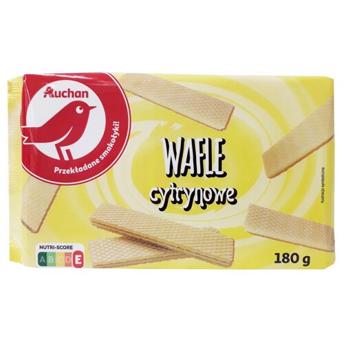 Wafle cytrynowe Auchan 180 g