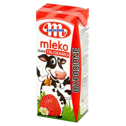 Mleko truskawkowe 1.5% UHT Mlekovita 200 ml