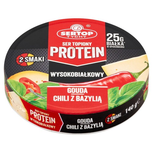Ser topiony proteinowy gouda z chili i bazylią Sertop 140 g