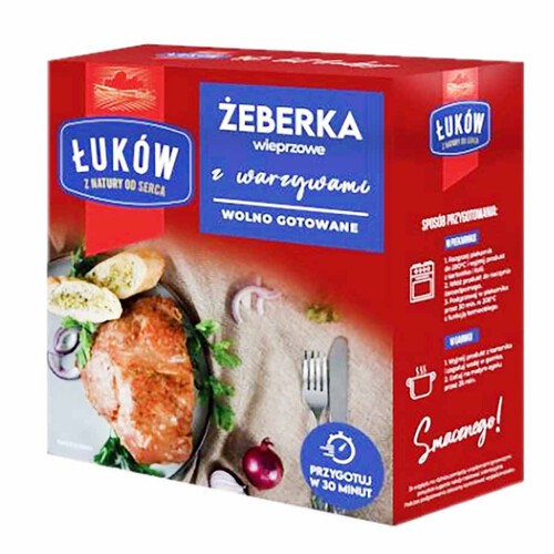 Żeberka wieprzowe z warzywami wolo gotowane Łuków na wagę ok. 1 kg