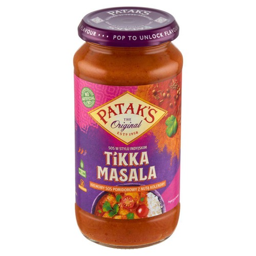 Kremowy sos pomidorowy Tikka Masala Patak's 450 g