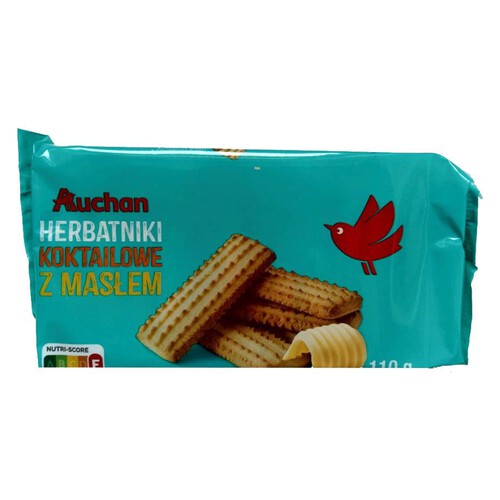 Herbatniki koktajlowe z masłem Auchan 110 g
