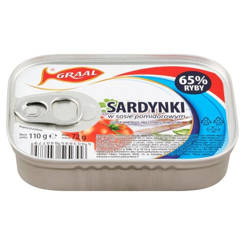 Sardynki w sosie pomidorowym GRAAL 110 g