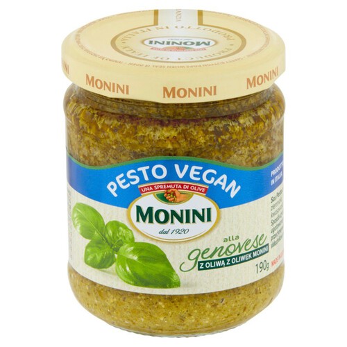 Wegański Sos Pesto z bazylią Monini 190 g