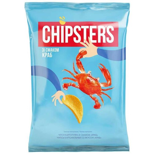 Chipsy ziemniaczane o smaku kraba Chipsters 60 g