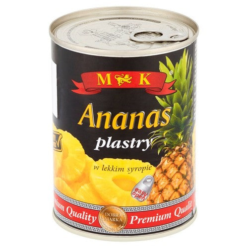 Ananas plastry w lekkim syropie MK 565 g