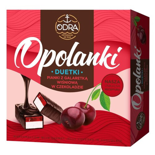 Opolanki Duetki Pianki z galaretką wiśniową Odra 400 g