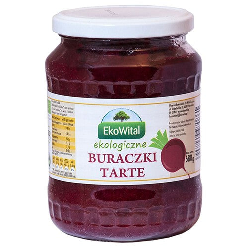 Ekologiczne buraczki tarte EkoWital 680 g