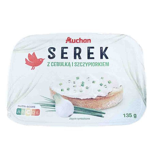 Serek z cebulką i szczypiorkiem Auchan 135 g