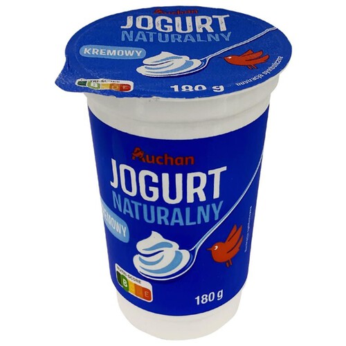 Jogurt naturalny kremowy 3% Auchan 180 g