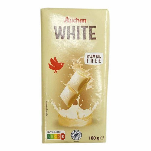 Czekolada biała bez oleju palmowego Auchan 100 g