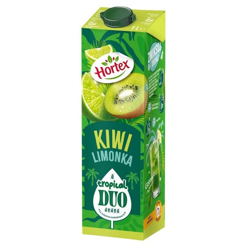 Napój wieloowocowy Tropical Duo o smaku kiwi i limonki Hortex 1 l