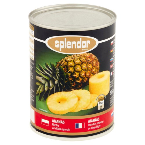 Ananas plastry w lekkim syropie Splendor 340 g