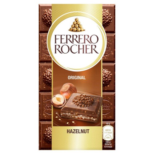 Czekolada mleczna z orzechami laskowymi Rocher 90 g