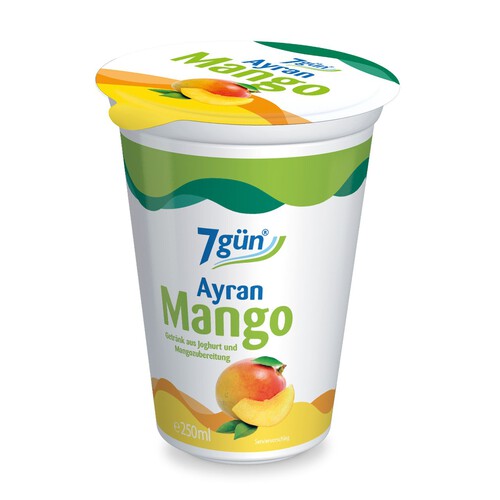 Ayran Napój na bazie jogurtu o smaku mango 7gun 250 ml