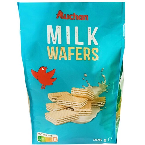 Wafelki mleczne Auchan 225 g