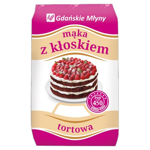 Mąka z kłoskiem tortowa typ 450 Gdańskie Młyny 1 kg