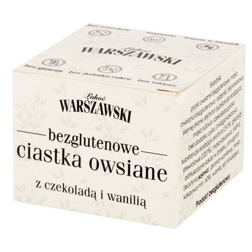 Ciastka owsiane z czekoladą i wanilią bezglutenowe Łakoć Warszawski 150 g