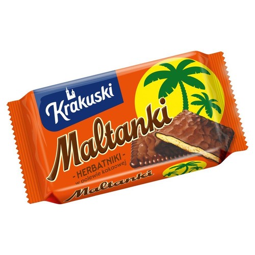 Maltanki herbatniki w polewie kakaowej Krakuski 80 g