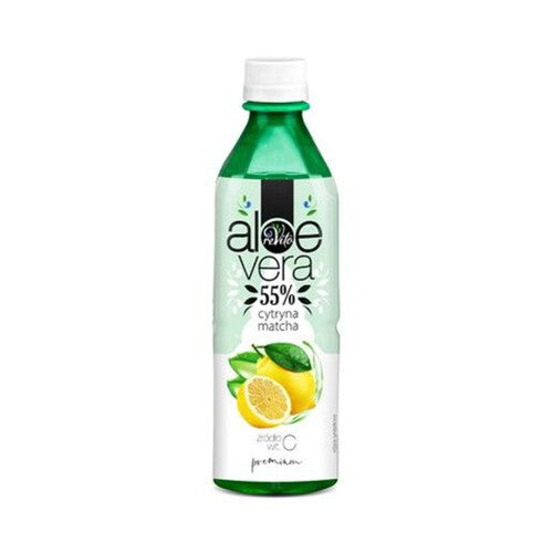 Napój aloesowy Aloe Vera z matchą i sokiem z cytryny  ReVito 500 ml