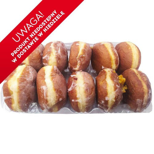 Pączek z marmoladą w lukrze   Cukiernia Auchan 10 sztuk