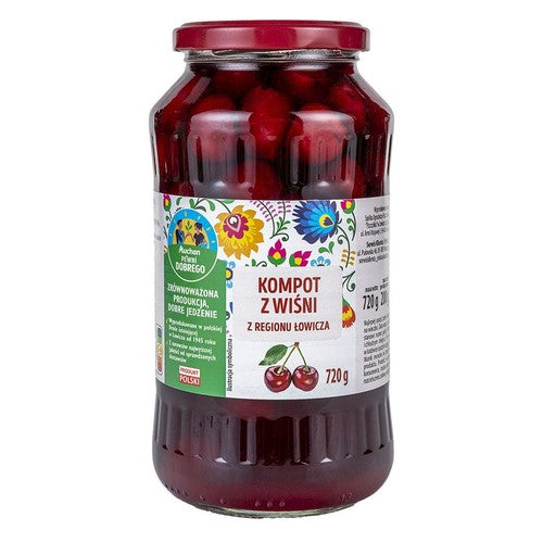 Kompot z wiśni z sadów z regionu Łowicza Pewni Dobrego 720 g