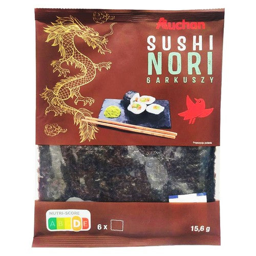 Liście alg sushi nori Auchan 6 sztuk