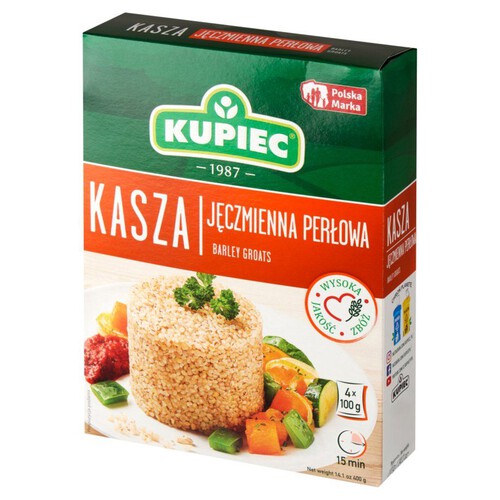 Kasza jęczmienna perłowa Kupiec 4 x 100 g