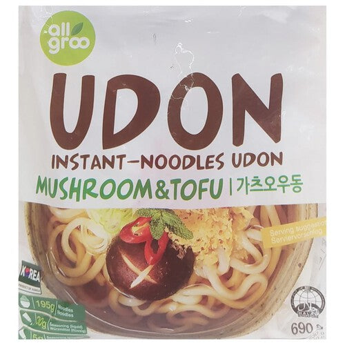 Makaron Udong instant o smaku tofu i grzybów shiitake All groo 690 g