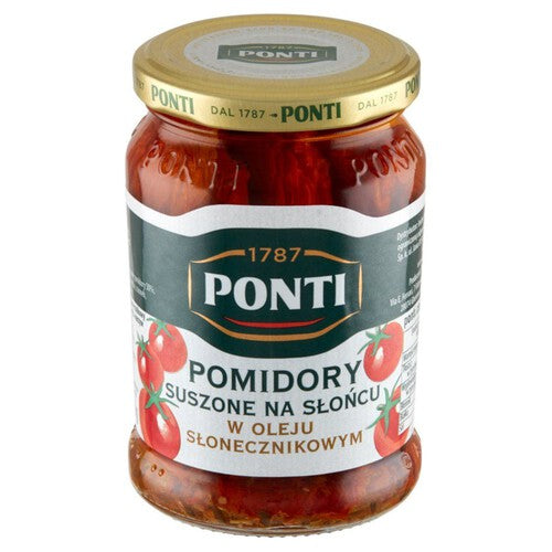 Pomidory suszone na słońcu w oleju słonecznikowym Ponti 154 g