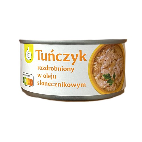 Tuńczyk rozdrobniony w oleju słonecznikowym Auchan 170 g