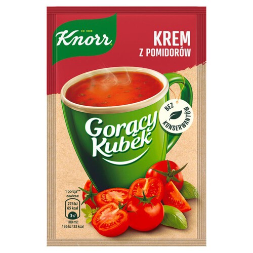 Gorący kubek krem z pomidorów Knorr 19 g
