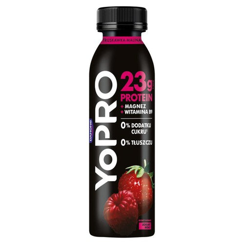 YoPro Jogurt pitny o smaku truskawka - malina Danone 270g